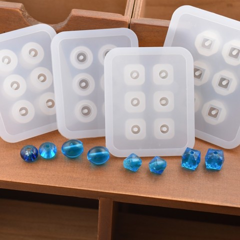 SNASAN Silicone Mold for jewelry 9mm12mm16mm Cube ball beads with hole 6 compartment epoxy Resin Silicone Mould handmade Craft ► Photo 1/6