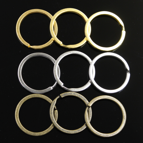 10pcs Key Ring Chain 3 Colors Gold Bronze Silver Color 30mm Round Split Metal Key Ring Chain DIY Keychain Keyrings Wholesale ► Photo 1/6
