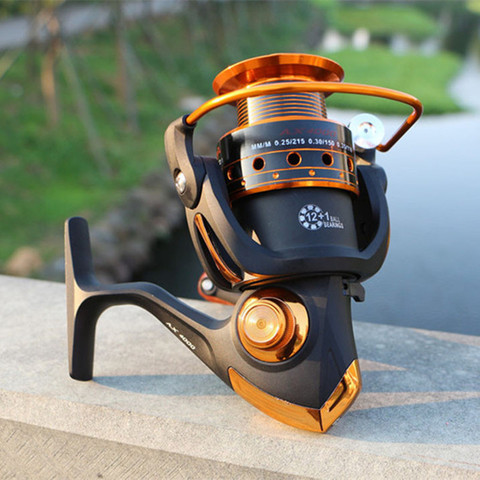 Spinning Fishing Reel 12BB + 1 Bearing Balls 500-9000 Series Spinning Reel Boat Rock Fishing Wheel for Freshwater Saltwater Fish ► Photo 1/1