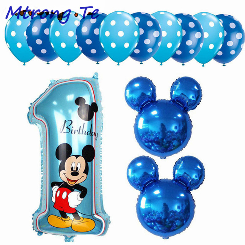 Mickey Mouse Birthday Party Decorations Kids Boy - 82pcs Disney Mickey Foil  - Aliexpress
