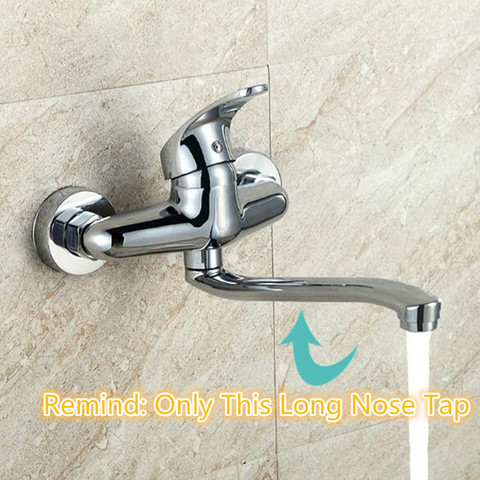 Bathroom Faucet Long Nose Outlet Shower Tap  Stainless Steel Cocina Torneira Swivel Nozzle Taps Kitchen Accessories 360 Rotate ► Photo 1/6