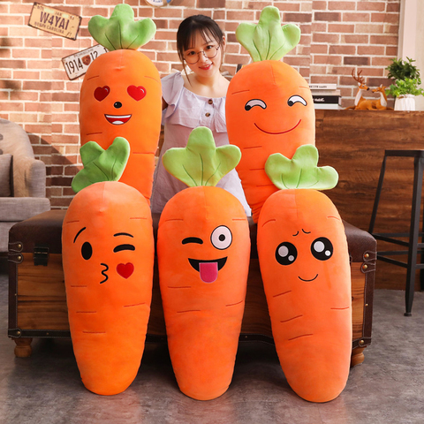 45/50/65/90cm Cartoon Smile Carrot Plush toy Cute Simulation Vegetable Carrot Pillow Dolls Stuffed Soft Toys for Children Gift ► Photo 1/6