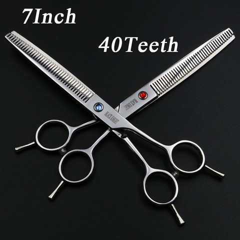 Black Knight 7 inch Professional pet hair scissors hairdressing Barber dog grooming Thinning shears ► Photo 1/6