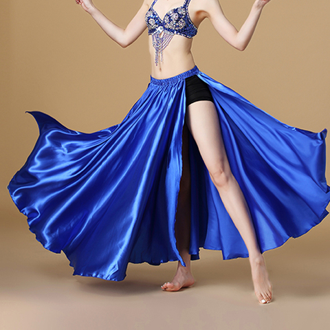 2022 Performance Belly Dance Costume Saint Skirt 2-sides Slits Skirt Sexy Women Oriental Belly Dance Skirt Female Dance Clothes ► Photo 1/6