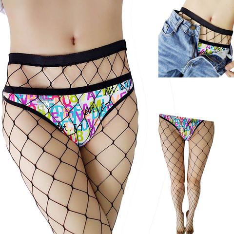SEXY women high waist fishnet stocking fishnet club party tights panty knitting net pantyhose trouser mesh lingerie TT016 1pcs ► Photo 1/6