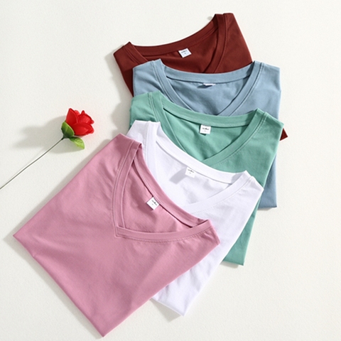 GIGOGOU Solid Color Women 98% Cotton T-Shirt S-3XL Plus Size Top Tee Shirt Female Slim Fit Summer Short T Shirt Ladies Tshirt ► Photo 1/6