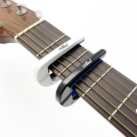 Alice Electric Acoustic Guitar Capo Metal Capotrase Also for Bass Ukulele Color Black / White ► Photo 1/6