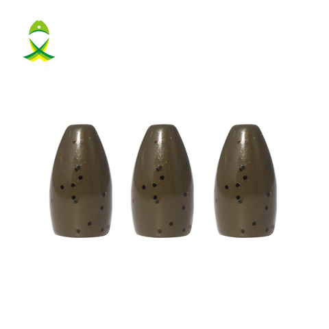 JSM 5pcs/lot green Tungsten sinker Bullet style casting sinkers Fishing weights for Fishing tackle box accessories ► Photo 1/1