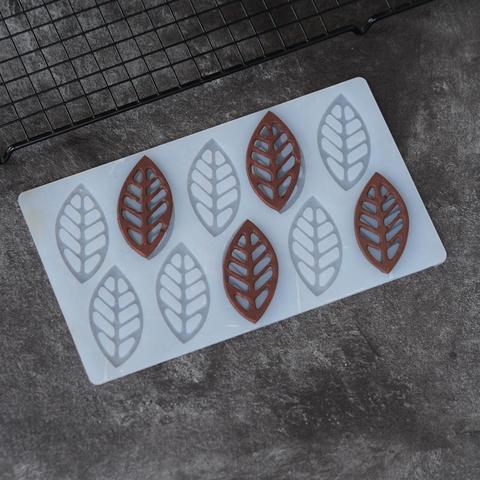 Hollow Out Leaf Shape Silicone Mold Cake Decorating Tools Leaves Shape Chocolate Transfer Sheet Baking Stencil Chablon ► Photo 1/6