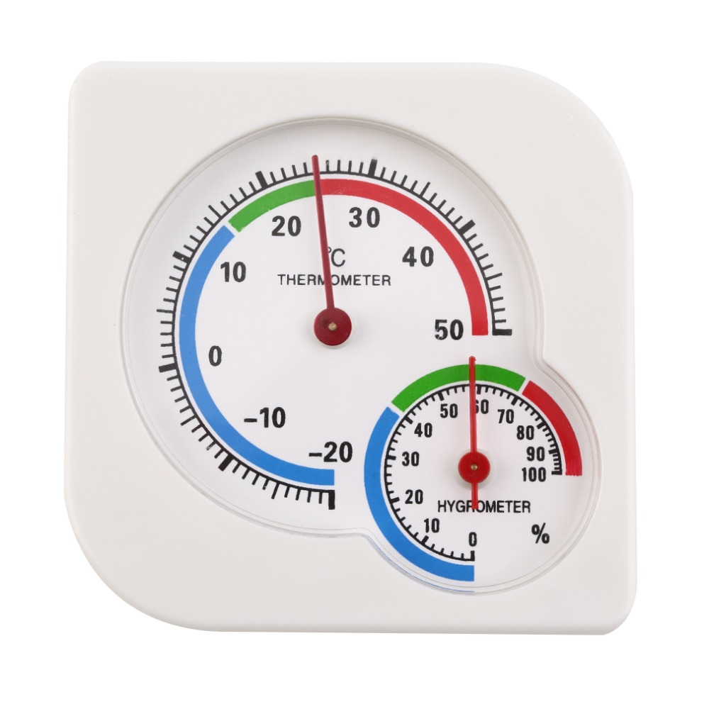 Wall Indoor Outdoor Wet Hygrometer Humidity Temperature Meter Thermometer 