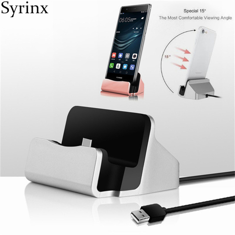 Base Dock Station For iPhone X XS MAX 8 USB Cable Sync Cradle Charger Base For Android Micro Type C For Samsung S9 Stand Holder ► Photo 1/6