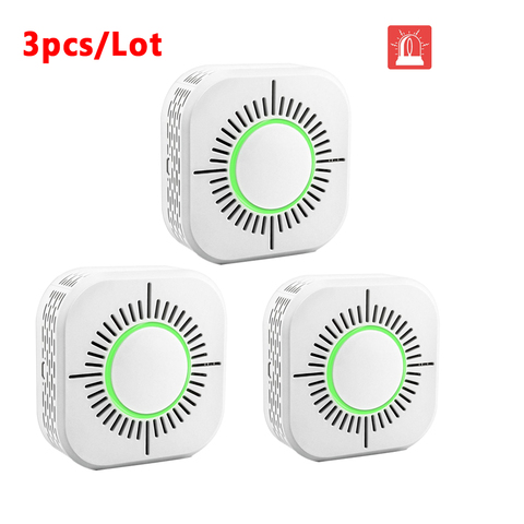 3Pcs Smoke Detector Wireless 433MHz Fire Security Protection Alarm Sensor for Smart Home Automation, Work with Sonoff RF Bridge ► Photo 1/6