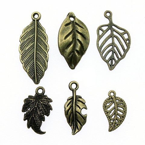 20pcs/lot Small Leaf Pendant Charms Antique Bronze Color Leaf Charms Jewelry Diy Vintage Leaf Charms For Bracelet Making ► Photo 1/1