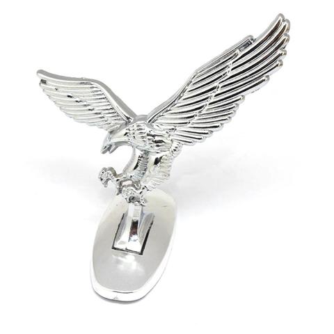 Universal 3D Eagle Emblem Car Logo Front Hood Ornament Car Cover Chrome Eagle Badge for Auto Car Front Stickers Silver-white ► Photo 1/5