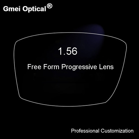 1.56 Digital Free Form Progressive No-Line Multi-Focal Prescription Customized Optical Lenses With Anti-Reflection Coating 2 Pcs ► Photo 1/6
