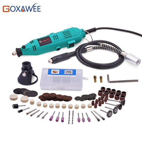 GOXAWEE 220V Mini Drill Electric Rotary Tool with Flexible Shaft and 180pcs Accessories Power Tools for Dremel Electric Drill ► Photo 1/5
