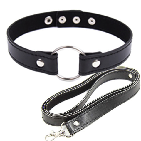 Candiway Leather Collar and Lead chain Bondage Boutique Adult Game BDSM Collars submission Sex Toys Pet Traction belt sex game ► Photo 1/6