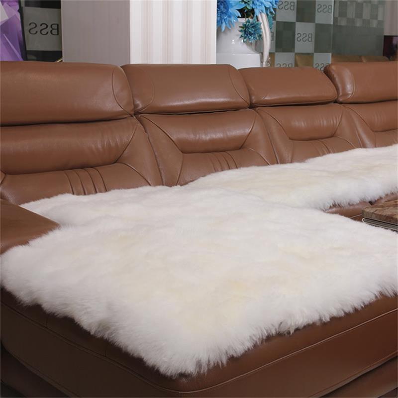 Non Slip Sofa Couch Cover Corner Mats, White Faux Leather Sofa Cover