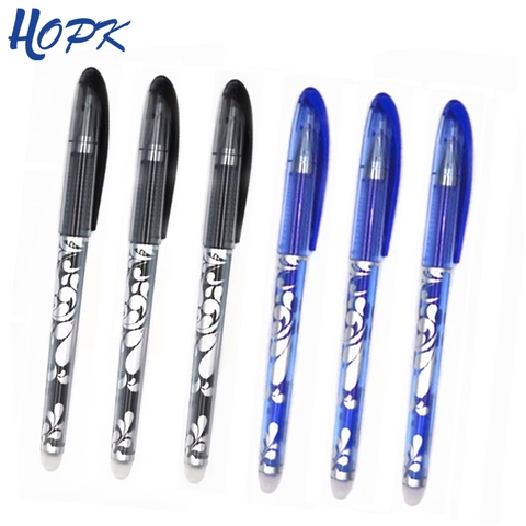3/6Pcs/Set Erasable Pen Nib 0.5mm Blue Black Pen Ballpoint pens  Student Office School Pen Writing Exam Supplies Stationery ► Photo 1/6