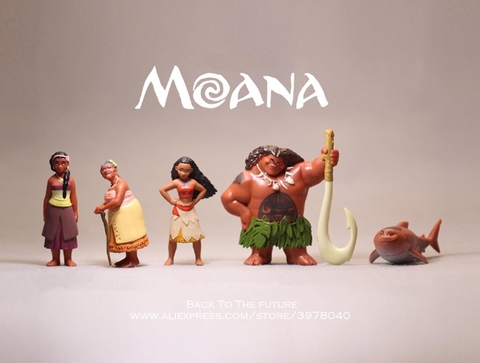 Disney Moana Princess Movie 6-7cm Action Q version Figure Model Anime Decoration PVC Collection Figurine Toys model for children ► Photo 1/5
