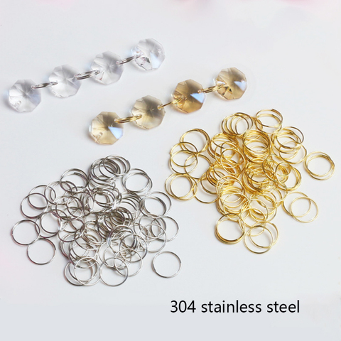 100x 11mm 12mm 13mm 15mm 20mm round stainles steel ring crystal for Chandelier Ball Parts Bead light accessorise Curtain connect ► Photo 1/6