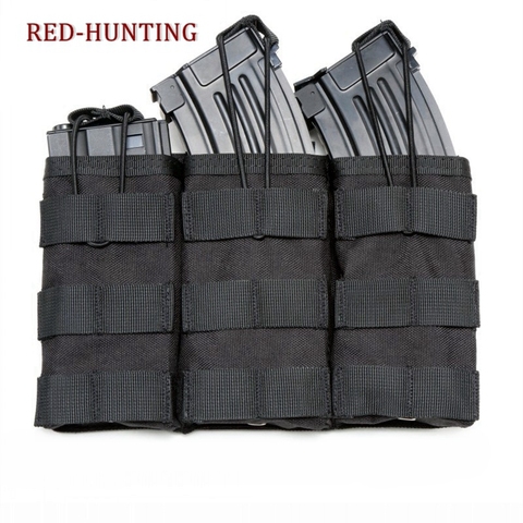 Tactical Nylon Cartridge Holder M4 Single/Double/Triple Magazine Pouch For Airsoft Paintball Vest Accessories Bag Molle Pouch ► Photo 1/6