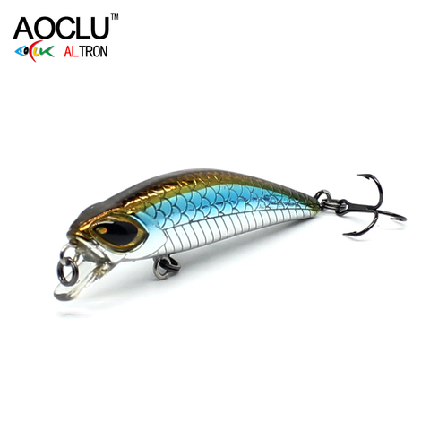 AOCLU wobbler Jerkbait 10 Colors 4.5cm 3.0g Hard Bait Minnow Crank Fishing lures Bass Fresh Salt water 14# VMC hooks tackle ► Photo 1/6