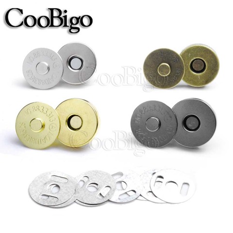 50sets Magnetic Snap Fasteners Clasps Buttons Magnet buckle Handbag Purse Wallet Sewing Leather Parts 10mm 14mm 18mm ► Photo 1/6