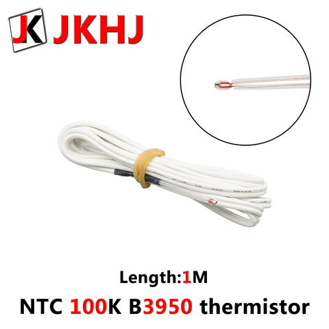 NTC 100K B3950 Thermistor 3D Printer Parts hotend Glass sealed type 1% High accuracy Temperature Sensor for MK8 heated length 1M ► Photo 1/6