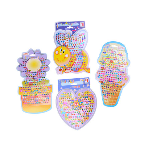 4pcs/set Beautiful Kid Girl Crystal Stick Earring Sticker Toy Body Bag Party Jewellry ► Photo 1/6
