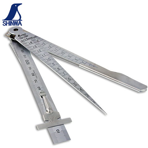 SHINWA Gap Wedge Feeler Stainless Steel hole Ruler Aperture Gauge Tapered ruler inner diameter ruler ► Photo 1/6