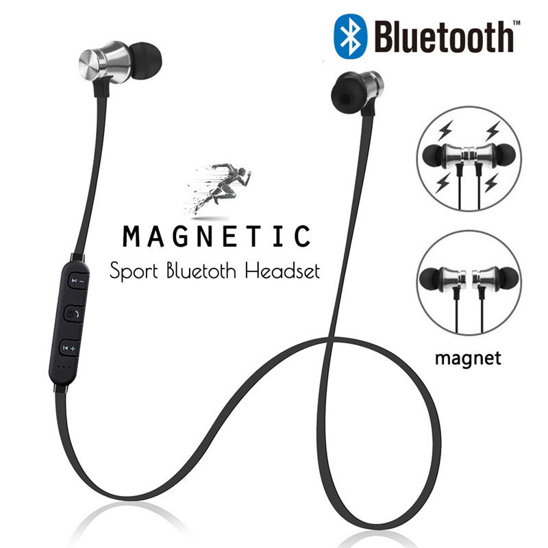 Magnetic Wireless Bluetooth Earphone Stereo Sports Waterproof Earbuds Wireless 