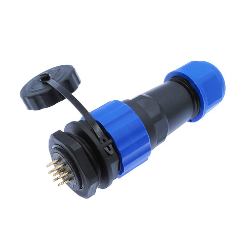 SP20 Straight waterproof connector 1 ipn 2 pin 3/4/5/6/7/9/10/12/14Pin IP68 Industrial cable connector ► Photo 1/6