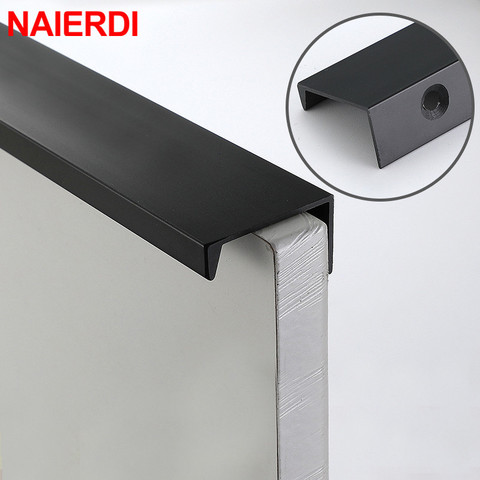 1* Cabinet Pulls Drawer Knobs Hidden Handles Steel Kitchen Cupboard