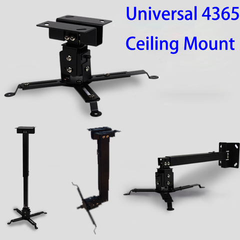 Black Color Projector Ceiling Mount Adjustable 43 To 65cm Roof Bracket For DLP LCD LED Beamer Wall Hanger ► Photo 1/6
