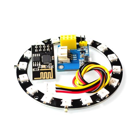 ESP8266 ESP01 ESP-01 RGB LED Controller Adpater WIFI Module for Arduino IDE WS2812 WS2812B 5050 16 Bits Light Ring Christmas DIY ► Photo 1/4