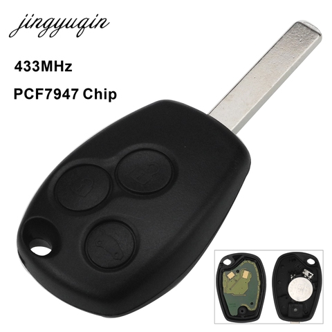 jingyuqin Remote Control Car Key 2/3 Button 433MHz PCF7947 Chip For Renault /Kangoo II /Clio III Duster Modus Twingo DACIA Logan ► Photo 1/5