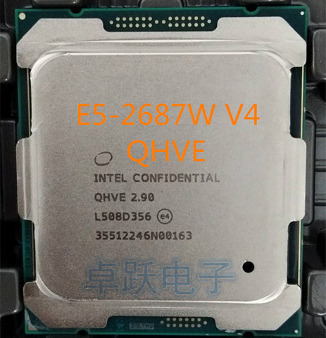 Original Intel Xeon ES Version E5 2687WV4 QHVE 2.90GHz 12-Core 30MB SmartCache E5 2687W V4 LGA2011-3 160W  Free Shipping ► Photo 1/2