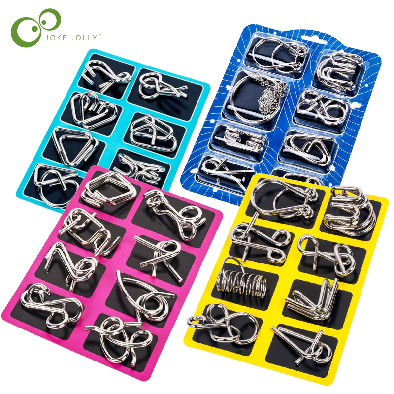 8PCS/Set Materials Metal Montessori Puzzle Wire IQ Mind Brain Teaser  Puzzles for Children Adults Anti-Stress Reliever Toys GYH - Price history &  Review, AliExpress Seller - JOKEJOLLY Official Store