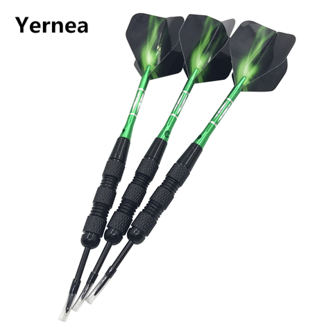 Yernea New Darts High-quality 3Pcs/set Steel Pointed Darts Professional 20g Indoor Sports Entertainment Dart Green Shafts Flight ► Photo 1/6