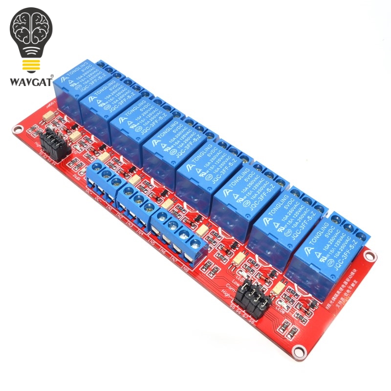 12V 10A 8-Channel Relay Module with Optocoupler Low Level Triger  for Arduino