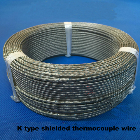 Free shipping 10M/20M K Type shielded thermocouple wire 2*0.4MM 2*0.5MMTemperature measurement line Compensation wire ► Photo 1/1