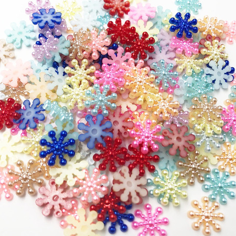 Mixed Flower Pearl Patch Resin Crafts Bead Flatback Cabochon Scrapbook Christmas DIY Accessories Buttons ► Photo 1/1
