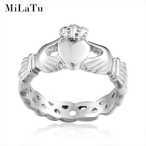 Irish Claddagh Rings For Women Hand Love Heart Crown Wedding Engagement Ring Best Friends Friendship Ring Alliance R186G ► Photo 1/6