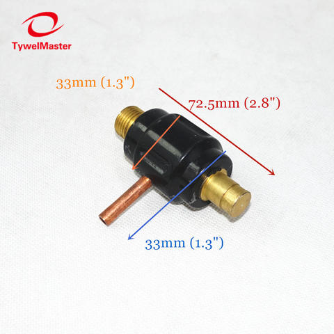 TIG Torch Adaptor Integrate Gas Power Connector M16x1.5 to 6mm DKJ 35-50 10-25 Separate Gas Connector Power Connector ► Photo 1/6