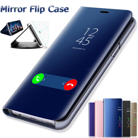 Mirror Flip Cover For Huawei P20 P30 Lite Pro Y7 Y6 P Smart 2022 Mate 20 lite Case For Honor 20 10 9 Lite 8X 7A 8A 10i 9X Cases ► Photo 1/6