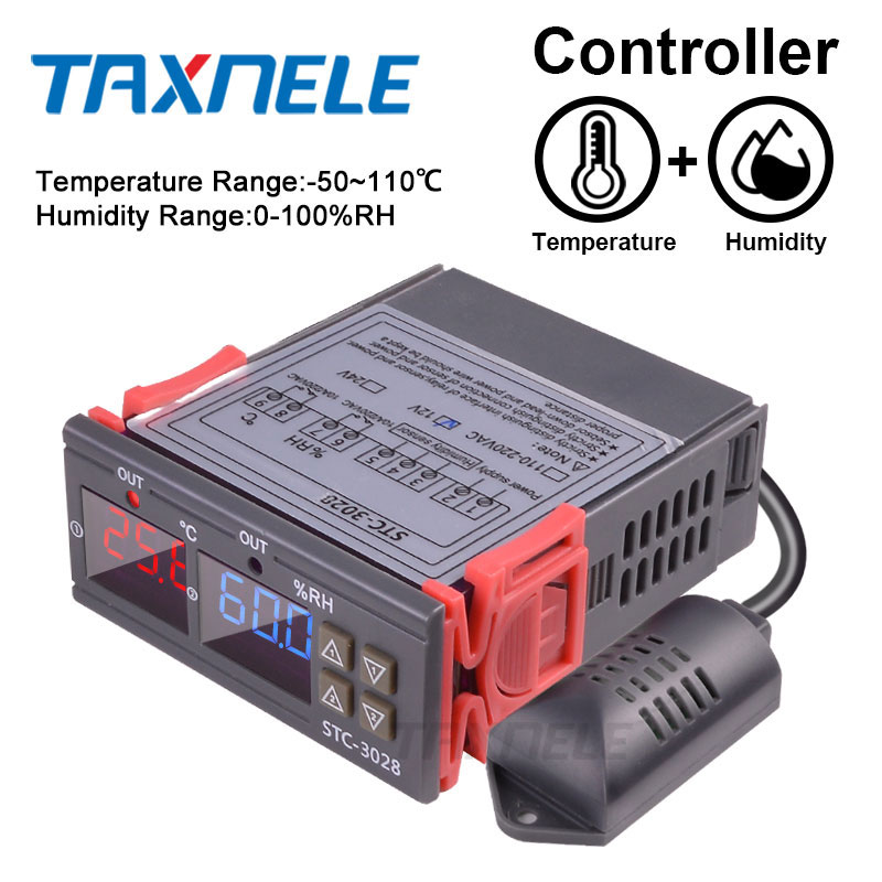 STC-3028 Digital Temperature Humidity Controller Thermostat 12V 24V/ 110V 220V 