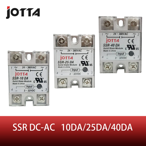 Free Shipping SSR -10DA/25DA/40DA  DC control AC SSR white shell Single phase Solid state relay ► Photo 1/6
