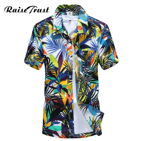 Mens Hawaiian Shirt Male Casual camisa masculina Printed Beach Shirts Short Sleeve 2022 New Fashion Brand Asian SizeM-5XL ► Photo 1/6