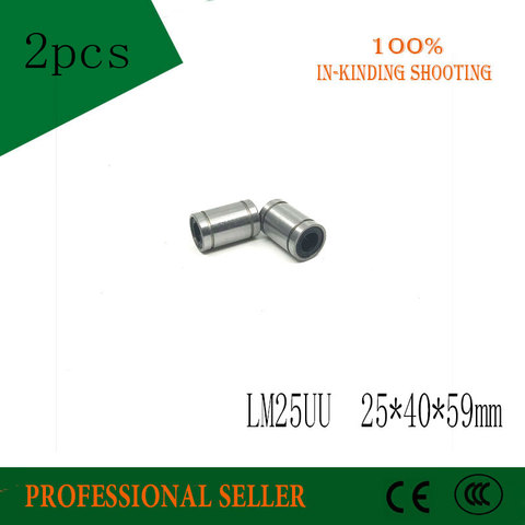 Free shipping  2pcst  LM25UU   25mm  Linear Ball Bearing Linear Bearing Bush Bushing   25x40x59mm   For 3D Printer CNC Parts ► Photo 1/5